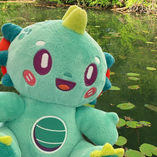 Dizzy Plushie_Lily Pad Dizzy Plushie with lily pads